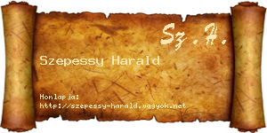 Szepessy Harald névjegykártya
